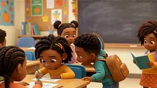 🌈 Bright Classroom LoFi 3D Back to School | 528 Hz Fun & Friends 🧸🎒😺🧸📚
