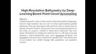 High Resolution Bathymetry by Deep Learning Based Point Cloud Upsampling