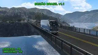 BUSÃO BRASIL VIAGEM A SERVIÇO DA BOA ESPERANÇA SUBIDO SERRA ENTRE AROEIRAS E UMBUZEIRO #busaobrasil