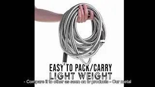 Tardigrade Steel Hose - 50' 304 Stainless Steel Garden Hose - Lightweight, Kink-Free