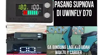 pasang supnova indikator prsentase baterai di sepeda listrik uwinfly D70