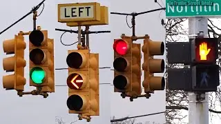 Incandescent Left Turn Arrow Traffic Lights | Biddle Ave & Northline Rd