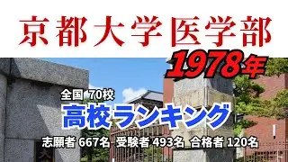 1978年 京都大学医学部 合格者ランキング｜“1名合格”の高校まで完全収録