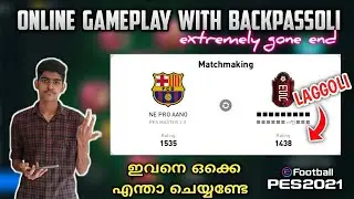 Online match with a back pass scammer & lagger | Gameplay online | PES 2021