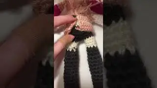 crocheting ANGEL DUST from #hazbinhotel ! #shorts