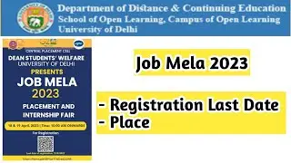 Du Job Mela 2023 Registration Last Date | Ran2goal (DU SOL) #du #ran2goal