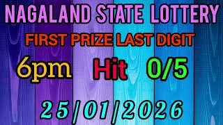First Prize Last Digit 25/01/2026 Nagaland State Lottery Target Number Lottery Sambad Target Number