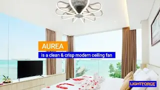 Modern Ceiling Fan with LED Light - Aurea and Zephyr