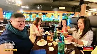 Freiburg, Germany, Tour in Europe, Romeo & Delia / October 2024 /  Food treat by Marina & Tess
