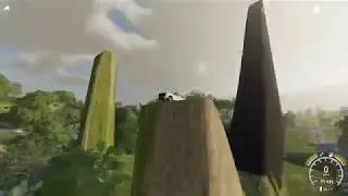 EPIC FARMING SIM 19 RAMP CAR JUMP!!!
