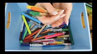 ASMR Aggressive Pen Rummage & Sort into Pencil Case. Fast. Physical. No talking. Super Tingly!