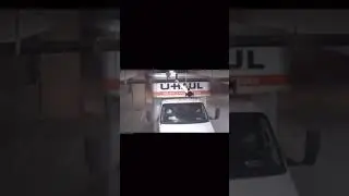 Bad driver destroys parking garage!