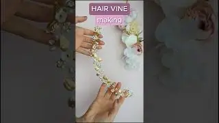 How to Make a Flower Hair Vine #hairaccessories #craft #tutorial