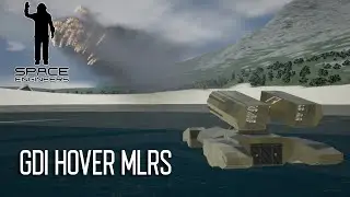 Space Engineers - GDI Hover MLRS mobility and weapon FCS testing