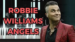 Robbie Williams - Angels PIANO TUTORIAL KARAOKE COVER