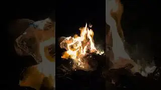 Vrtna vatrica / Garden fire  #fire #burning #night #nighttime #backyard #podravina #autumn #peace