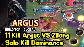 Argus (Mythical Glory): 11 Kill vs Zilong | Solo Kill Dominance & Best Build | MLBB Ranked Gameplay