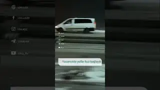 Yasamalda yollar buz bağlayıb