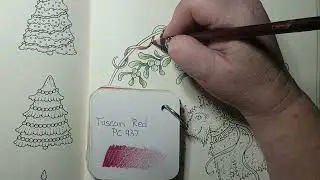 Coloring in  Merry Christmas by Hanna Karlzon | Prisma colored pencils