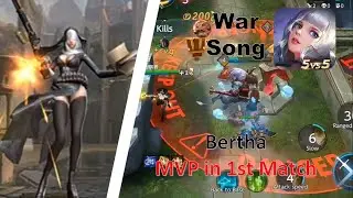 War Song - Bertha Gameplay (Match) Debut in War Song, MVP