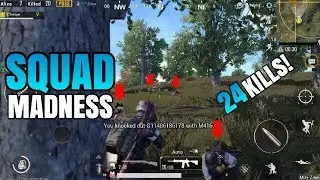 SQUAD MADNESS! | 24 Kills Solo VS Squad | PUBG Mobile