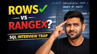 SQL Window Functions Explained | Running Total, ROWS vs RANGE (HCL Interview Question)