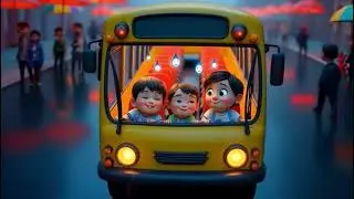 🚌🎵 Jungle Bus Song for Kids | Roll and Ride! | Original Rhyme by Tiny Tales and Little Tunes.