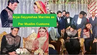 Arya-Sayesha marriage: Celebrity couple's wedding performed as per Muslim customs [Photos]