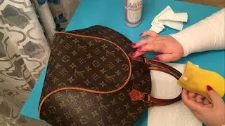 ASMR Vuitton Ellipse MM Vintage Bag Cleaning ~ Whisper