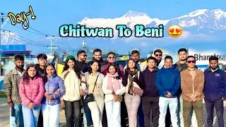 Mustang series ❤️|| Yatra Chitwan To Beni 🚌😍|| Final year Tour with Friends || Day-1 🔥