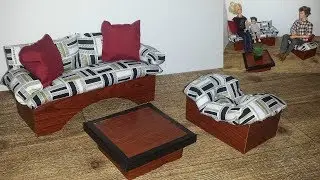 How to make a Doll Living Room Set with Table