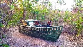Unbelievable! Build Amazing Boat House Using Bamboo