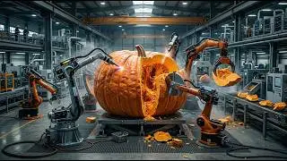 Inside a Automated Sweet Pumpkin Food Factory