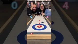 This May Be The Most Surprising Loss Yet! Play Tabletop Curling With Us! #boardgame #couple