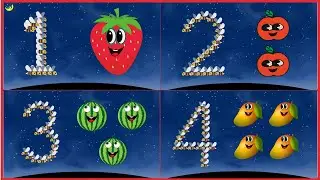 Learn Numbers with Flying Bees & Fun Cartoon Fruits | Educational Video for Kids