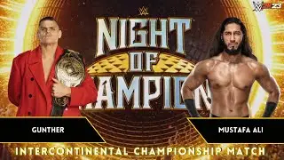 Gunther vs Mustafa Ali - Intercontinental Championship Match | WWE2K23 | GameCity