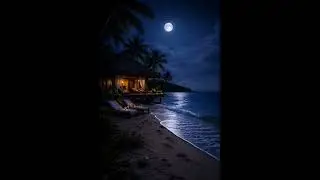 Moonlit Ocean Waves 🌙 Salty Night Air & Luxury Beach Ambience | Deep Relaxation