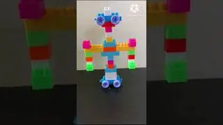Robot using plastic blocks