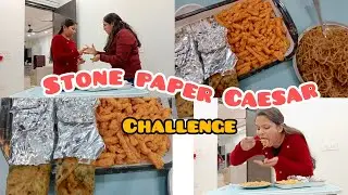 Challenge video stone paper Caesar #vlog #challenge #food #viral #friends #video