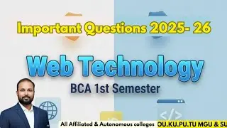 Важные вопросы по веб-технологиям 2025-2026 гг. BCA 1-й курс 1-й семестр I Sem Imp Gunshot Damsur...