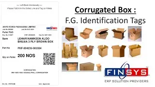 FG Identification tag Corrugated boxes for Pallet / Bundle - ERP Software,