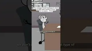Drama Series: The manager forced employee to clock out for no reason  Pt.03 #animation  #manager