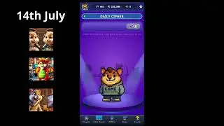 Hamster Kombat, 14th July, Daily chipher & combo