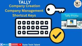 Tally Shortcut Keys | Company Creation & Management Full Shortcut Keys | Tally Prime 9