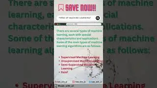 Types of Machine Learning #shorts #learning #trendingshorts