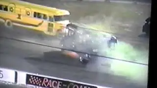 Bus Fire with Idiot almost running everyone over @ Eve of Destruction