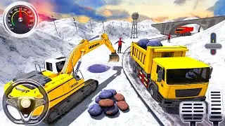 Real City Excavator Snow Construction Simulator - Construction Game - Android Gameplay