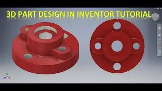 3d Part Drawing in Autodesk Inventor Tutorial #393 || Inventor Tutorials || Cad Practice || 3d Draw