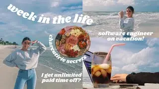software engineer vlog ✨unlimited time off, tips for staying productive, working from florida 🌻⛈🧀🍷