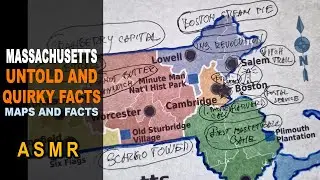 ASMR: MASSACHUSETTS - The Untold and Quirky FACTS | Map outline with facts | ASMR maps and Facts